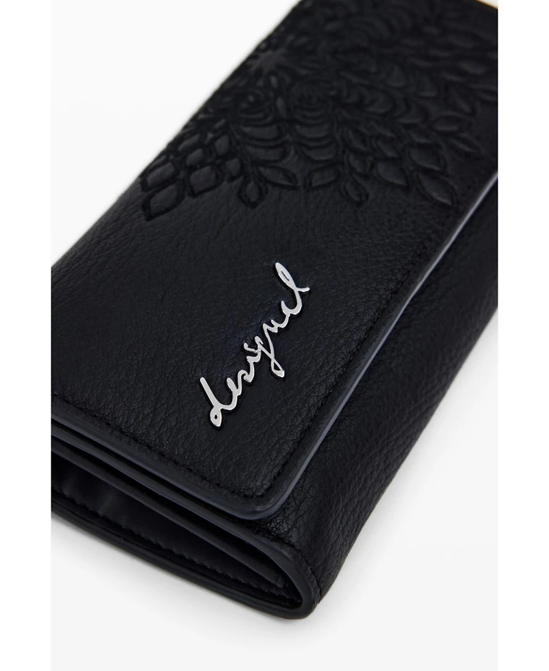 Desigual Women's Medium embroidered faux leather wallet