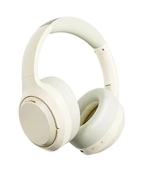 Sugift Beige Over-Ear Bluetooth Headphones with Noise Cancellation