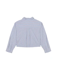 Tommy Hilfiger Big Girls Yarn Dye Stripe Boxy Long Sleeve Shirt