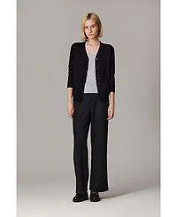 Jennie Liu Women's 100% Merino Wool Light Weight Cardigan | Ultra Soft Fine-gauge Sweaters Machine Washable