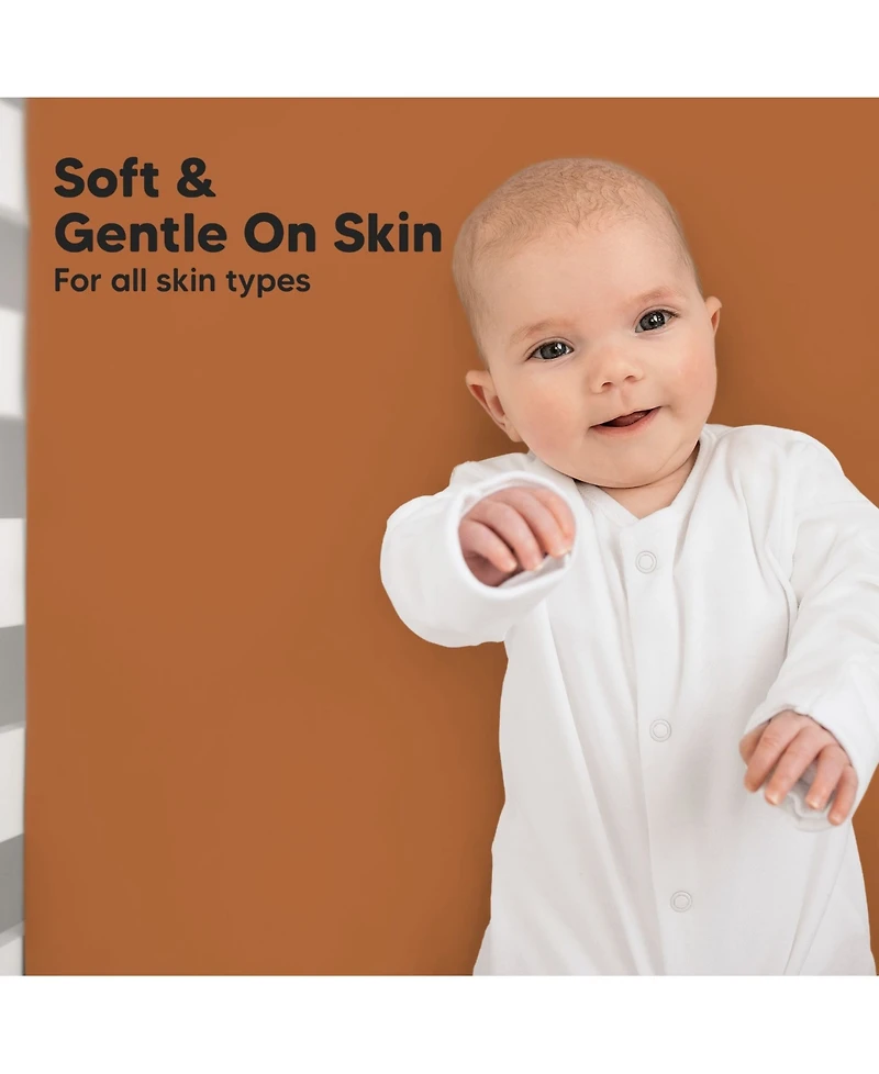 KeaBabies 2pk Soothe Fitted Crib Sheets Neutral, Baby Sheets, Fits Standard Nursery Mattress