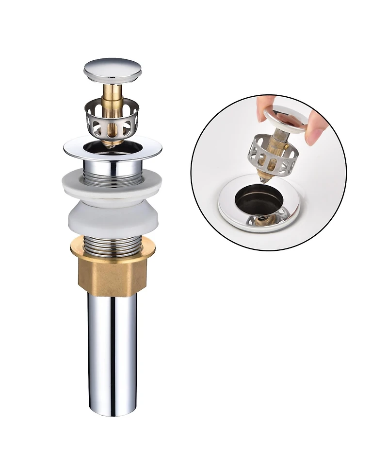 Aquaterior Wall Mount Ceramic Sink w/ Modern Bathroom Single Handle Faucet Orb
