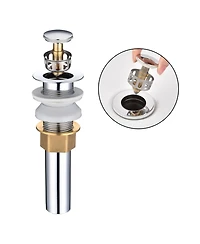 Aquaterior Wall Mount Ceramic Sink w/ Modern Bathroom Single Handle Faucet Orb