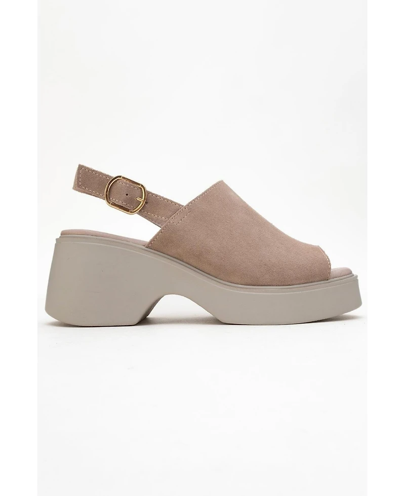 Power Leather Platform Wedge Sandals (Women)