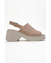 Power Leather Platform Wedge Sandals (Women)