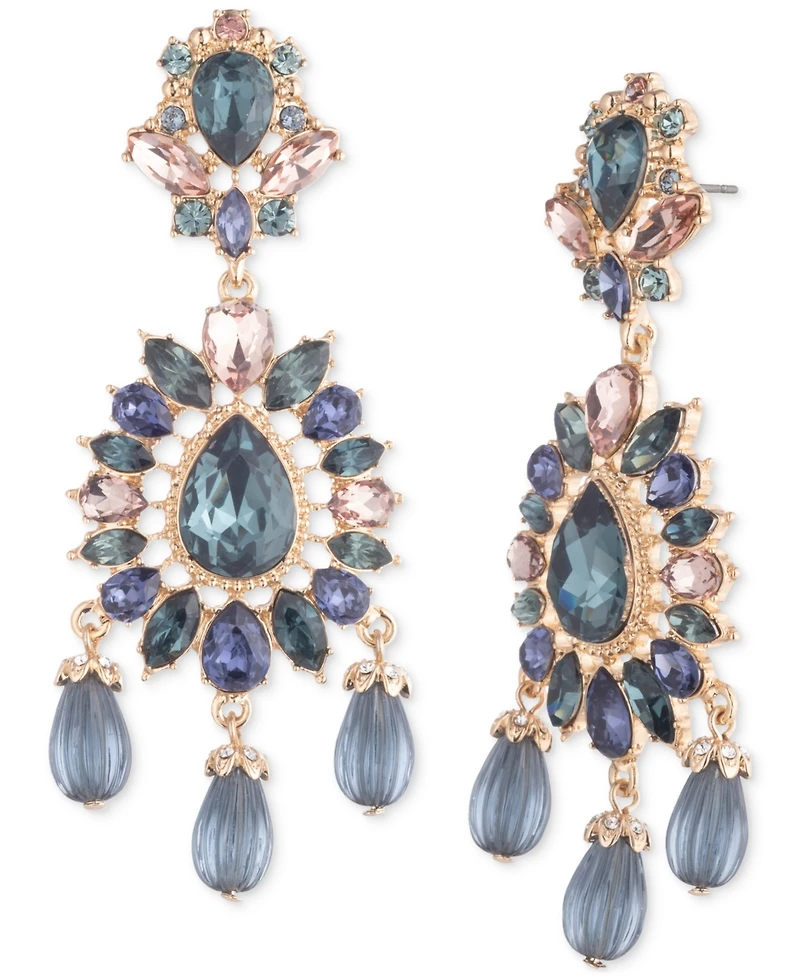 Marchesa Crystal & Stone Cluster Chandelier Earrings