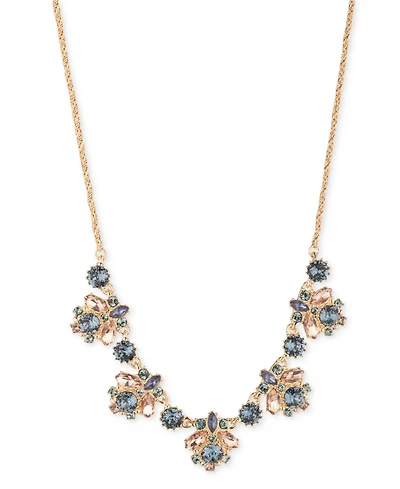 Marchesa Multi-Stone Cluster Statement Necklace, 16" + 3" extender