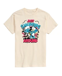 Airwaves Men's Smurfs Movie Just Smurfing Around Graphic T-Shirt