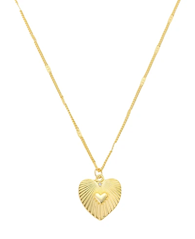 Unwritten Cubic Zirconia Diamond Cut Heart Pendant Necklace