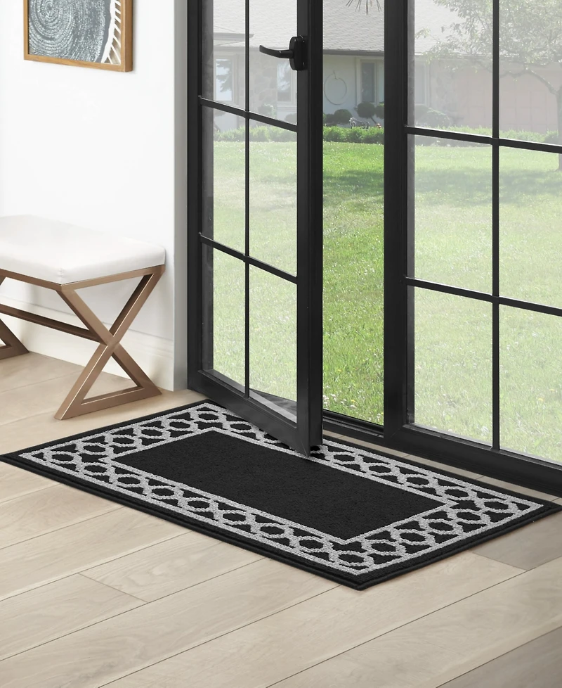 Jean Pierre Christine Trellis Border Tufted Runner Rug, 26" x 45"