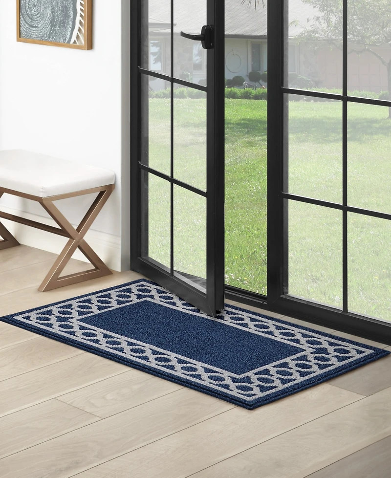 Jean Pierre Christine Trellis Border Tufted Runner Rug