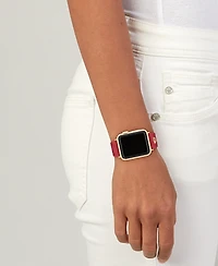 Coach Women's Red Silicone Apple Watch Strap, 38mm, 40mm, 41mm