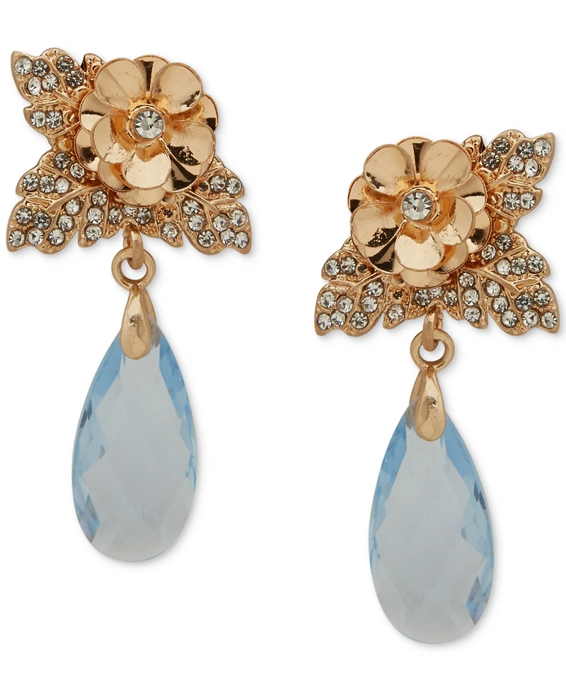 lonna & lilly Flower Stone Drop Earrings