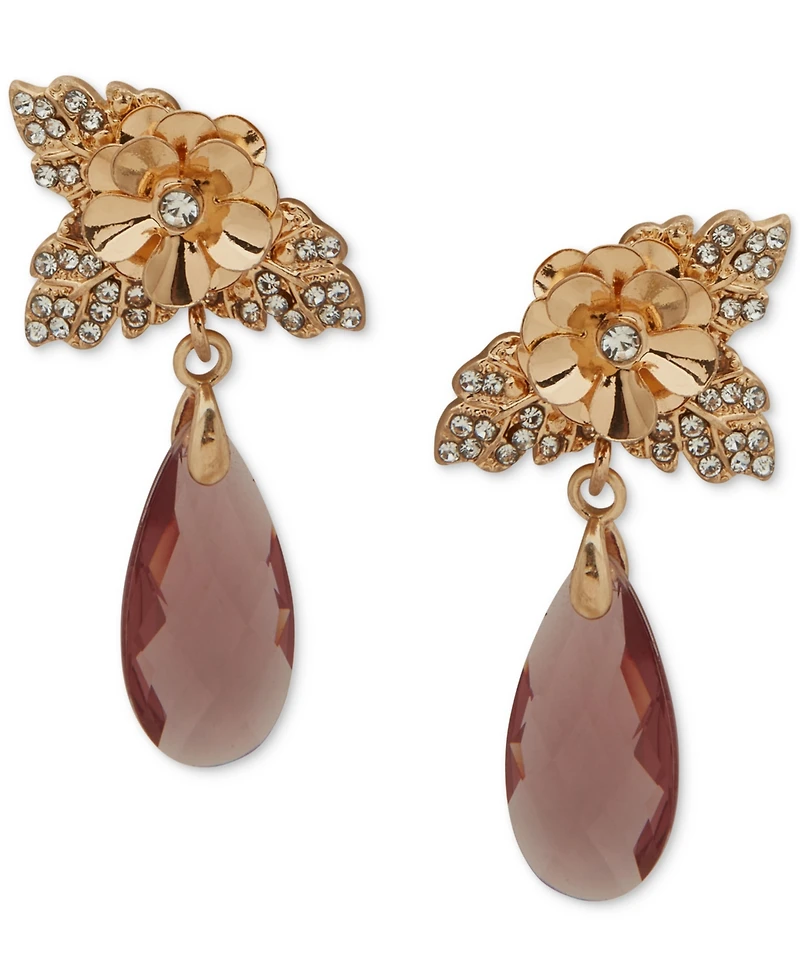 lonna & lilly Flower Stone Drop Earrings