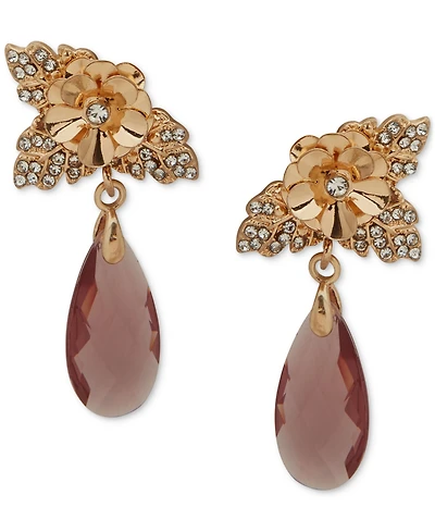 lonna & lilly Flower Stone Drop Earrings