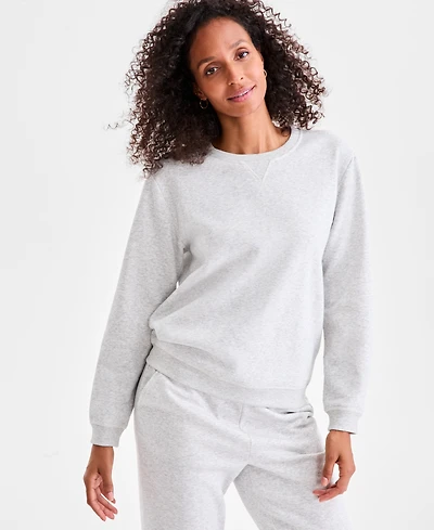 Style & Co Women's Long-Sleeve Crewneck Sweatshirt, Created for Macy's