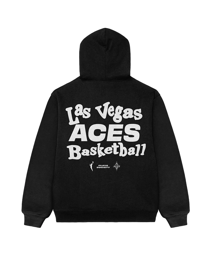 Playa Society Men's and Women's Black Las Vegas Aces Team Pullover Hoodie