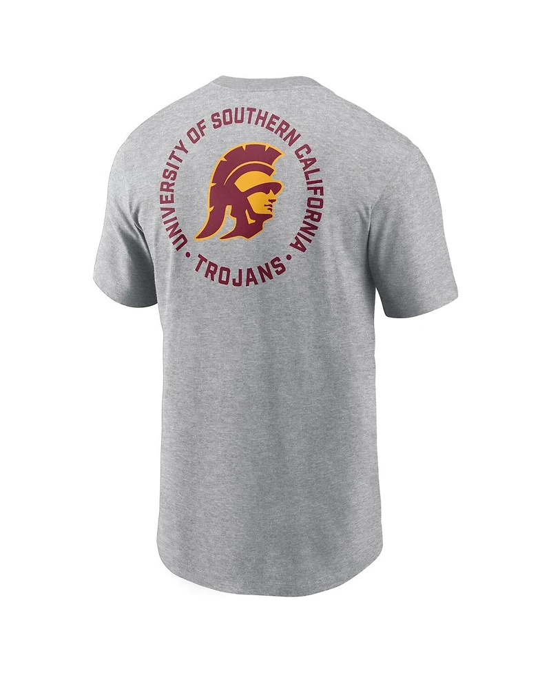 Nike Men's Heather Gray Usc Trojans Campus 2-Hit T-Shirt