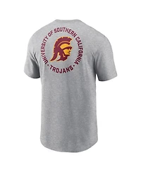 Nike Men's Heather Gray Usc Trojans Campus 2-Hit T-Shirt