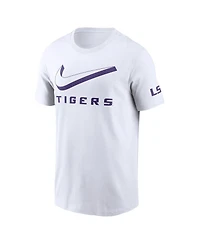 Nike Men's White Lsu Tigers Primetime 2-Hit Swoosh T-Shirt