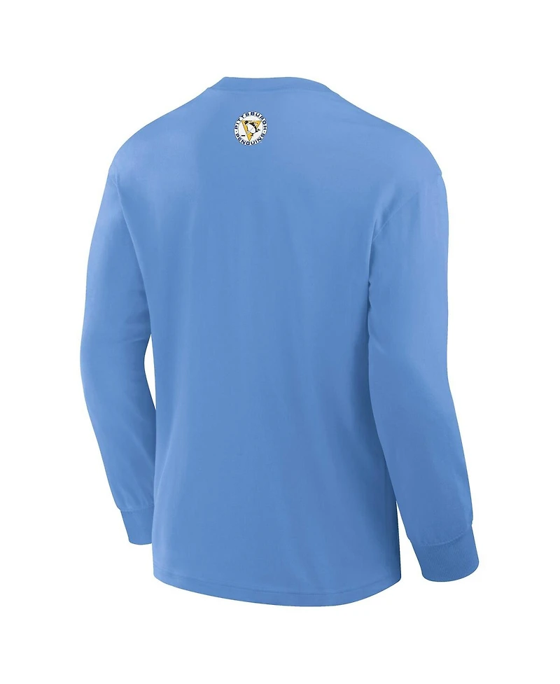 Fanatics Men's Light Blue Pittsburgh Penguins Vintage Rewind Long Sleeve T-Shirt