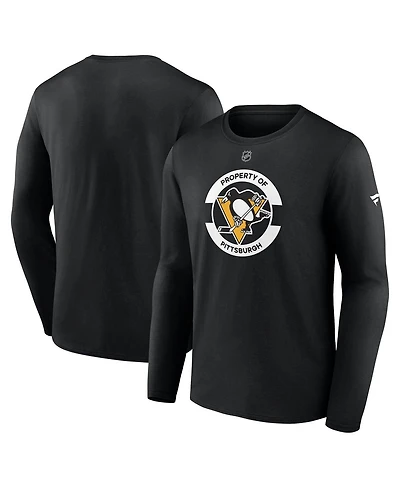 Fanatics Men's Black Pittsburgh Penguins Authentic Pro Core Secondary Long Sleeve T-Shirt