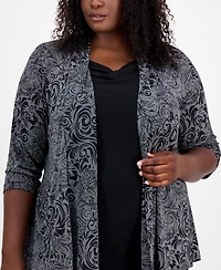 Connected Plus 2-Pc. Printed Jacket & Dress Set