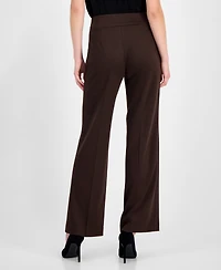 Anne Klein Women's High-Rise Wide-Leg Pull-On Pants