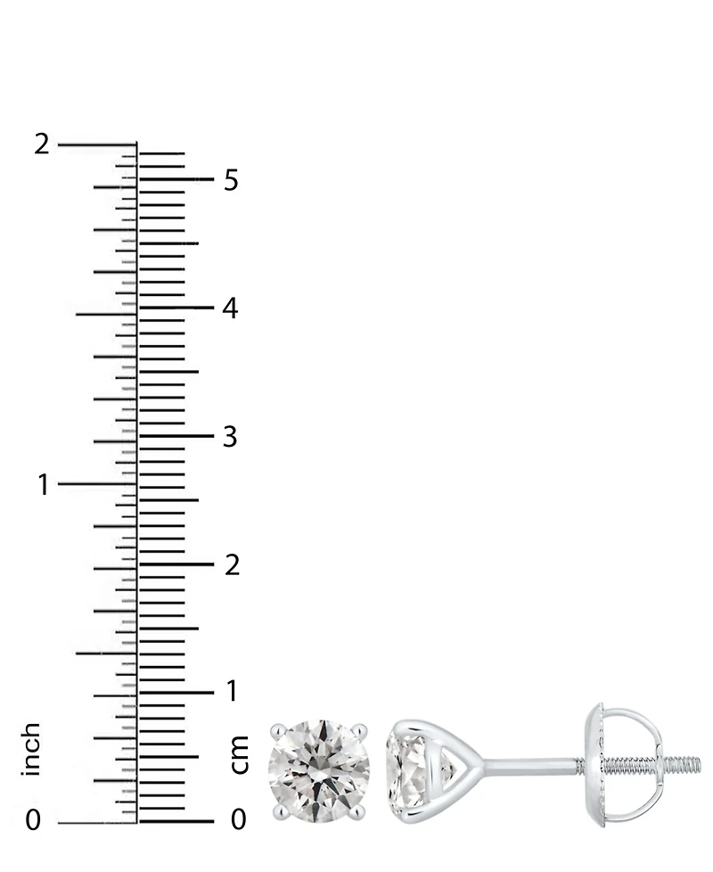 Gia Certified Diamond Stud Earrings (2 ct. t.w.) in 14k White Gold