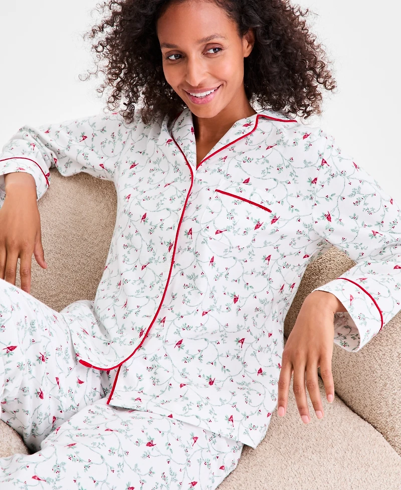 Charter Club Women's 2-Pc. Cotton Flannel Packaged Pajamas Set, Created for Macy's