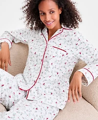 Charter Club Women's 2-Pc. Cotton Flannel Packaged Pajamas Set, Created for Macy's