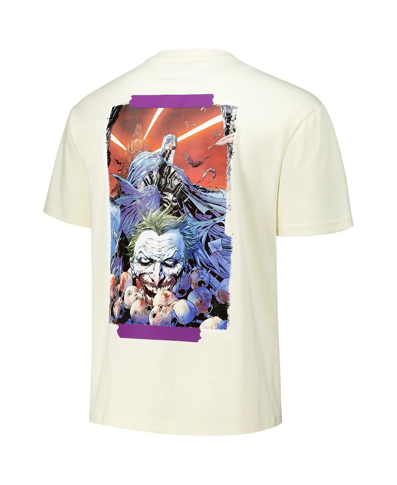 Freeze Max Men's Cream Batman Comics The Joker Loose Fit T-Shirt