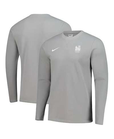 Nike Men's Gray LA28 Summer Olympics Retro Pullover Sweatshirt