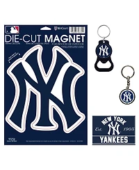 Wincraft New York Yankees 4-Pack Key Rings and Magnets Set