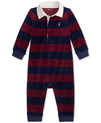 Polo Ralph Lauren Baby Boys Velour Rugby Coverall