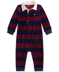 Polo Ralph Lauren Baby Boys Velour Rugby Coverall