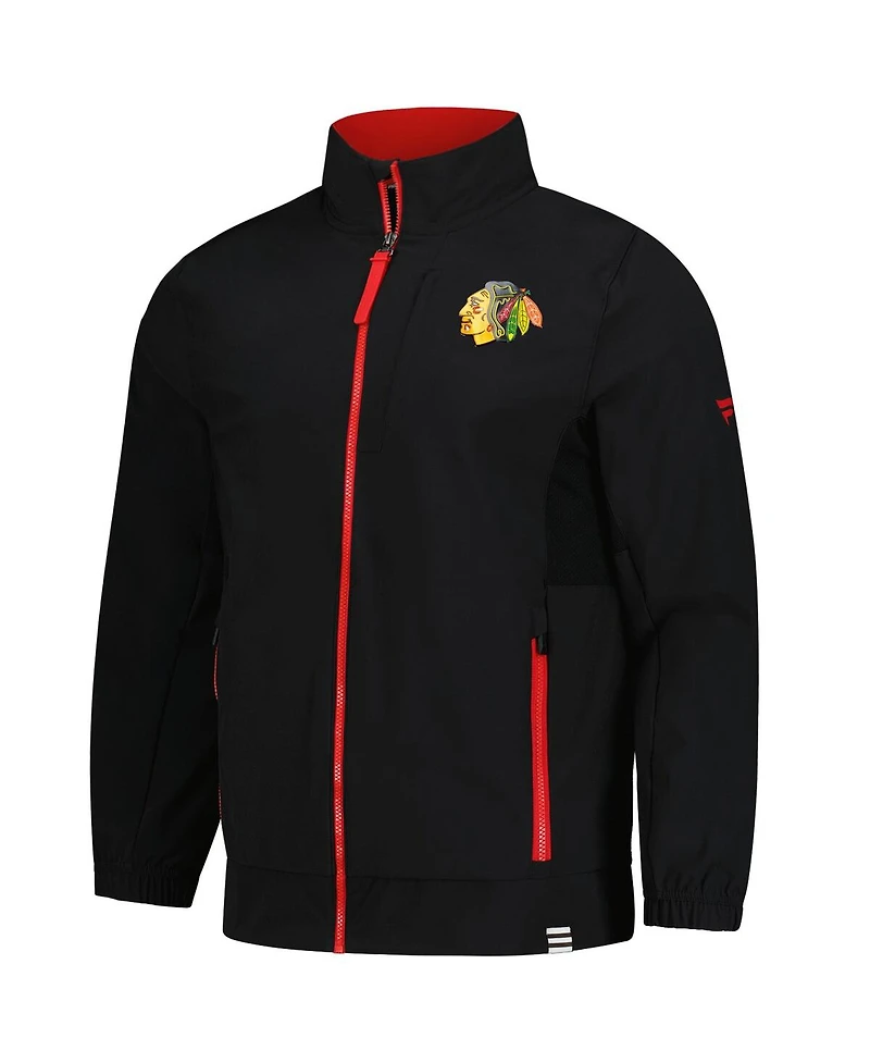 Fanatics Men's Black Chicago Blackhawks Authentic Pro Rink Coaches Full-Zip Jacket