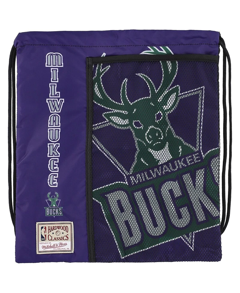 Mitchell & Ness Milwaukee Bucks Hardwood Classics Team Logo Cinch Bag
