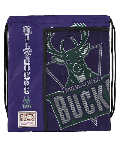 Mitchell & Ness Milwaukee Bucks Hardwood Classics Team Logo Cinch Bag