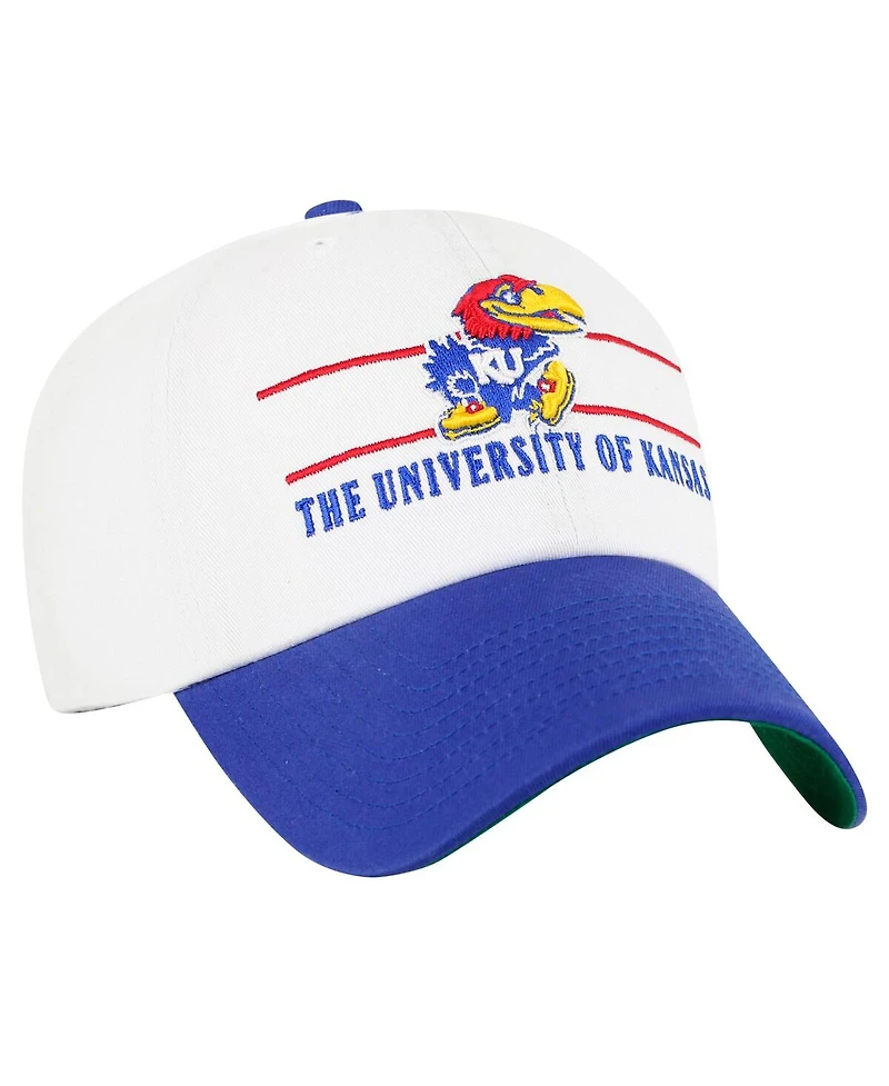 '47 Brand Men's White Kansas Jayhawks Gridiron Clean Up Adjustable Hat