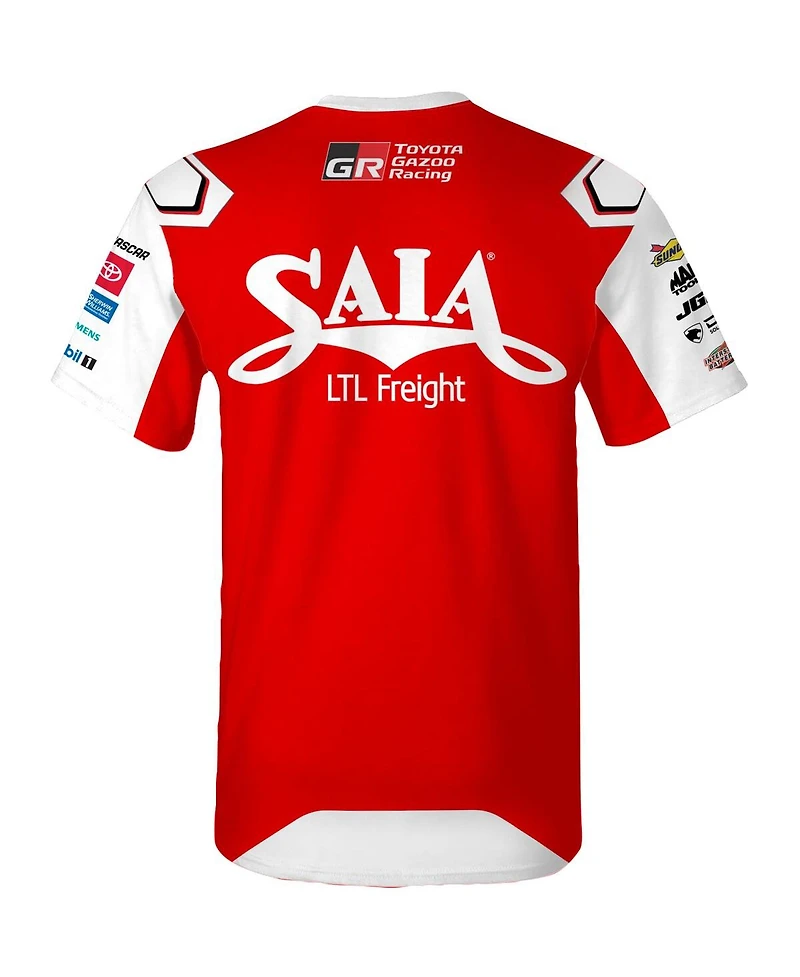 Joe Gibbs Racing Team Collection Men's Red Ty Gibbs Saia Sublimated Uniform T-Shirt