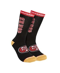 Mitchell & Ness Men's Black San Francisco 49ers Kick Off Crew Socks