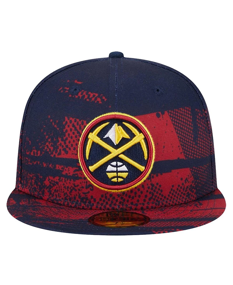 New Era Men's Navy Denver Nuggets Tip-Off 59FIFTY Fitted Hat