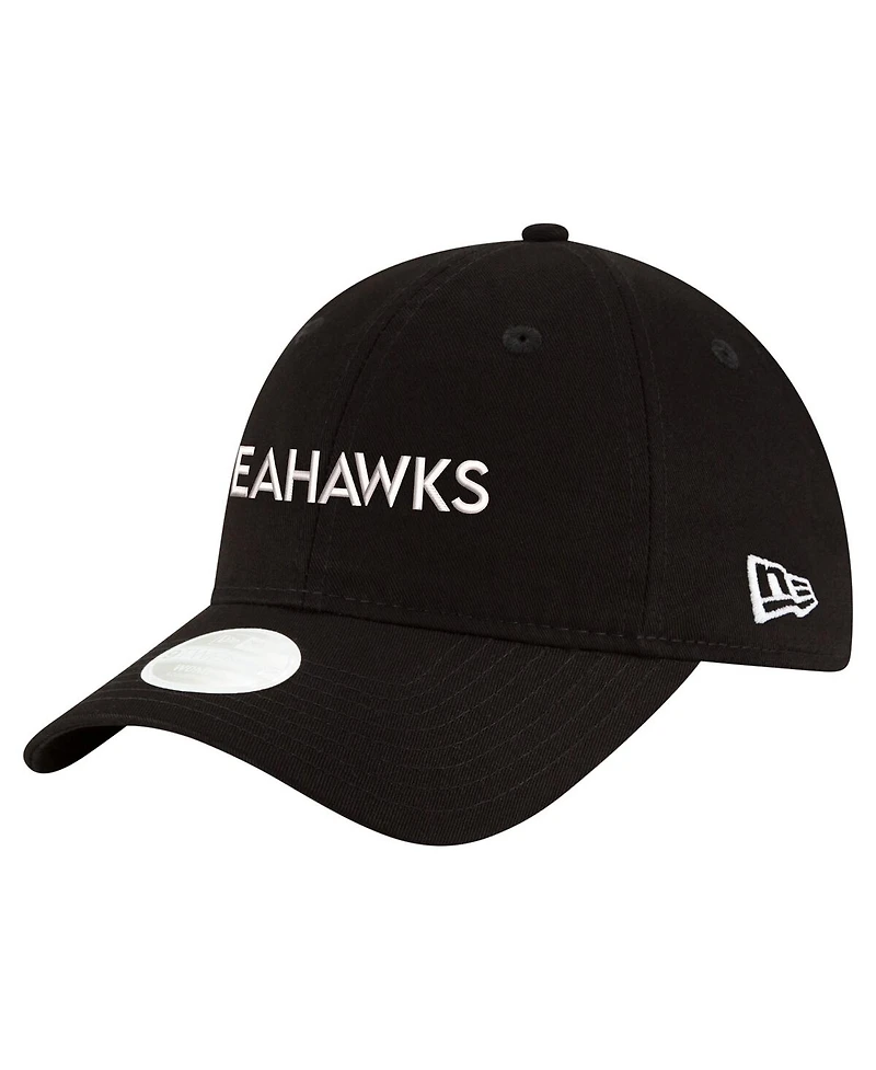 New Era Women's Black Seattle Seahawks Cece 9TWENTY Adjustable Hat