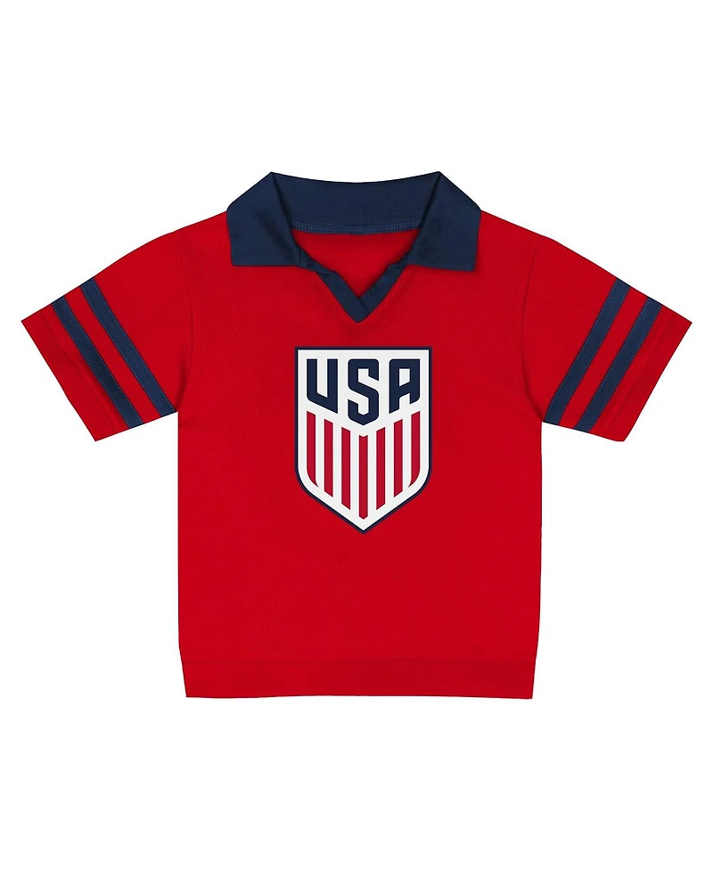 Outerstuff Toddler 2-Piece Red/Navy Usmnt Charming Dude Top and Shorts Set