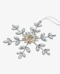 Holiday Lane Jeweled Classics Gold and Gem Snowflake Ornament, Macy's Exclusive