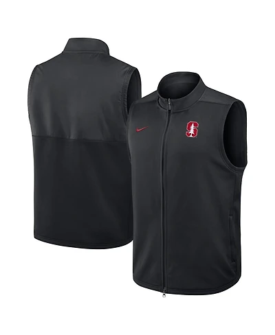 Nike Men's Black Stanford Cardinal Primetime Victory Performance Full Zip Vest
