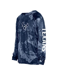 New Era Men's Navy Houston Texans Realtree Xtreme Camo Raglan Long Sleeve Hooded T-Shirt