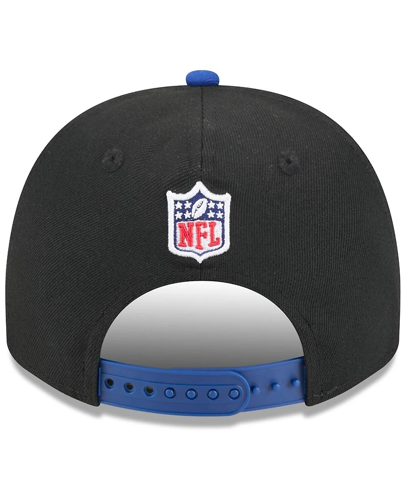 New Era Big Boys and Girls Black/Royal New York Giants 2025 Nfl Draft A-Frame 9FIFTY Snapback Hat
