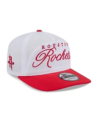 New Era Men's White/Red Houston Rockets 2025 Nba Draft On-Stage Nylon 19TWENTY Adjustable Hat